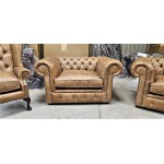 Chesterfield Fibre Fillid Cracked Tan